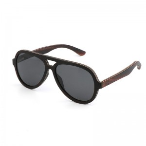 RUISEN'S Gafas de sol de madera grandes polarizadas UV400 unisex 56338