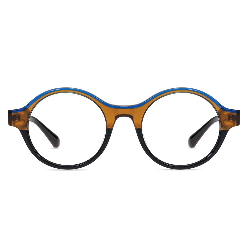 Acetate Small Round Frame Retro Optical Glasses Frame-5