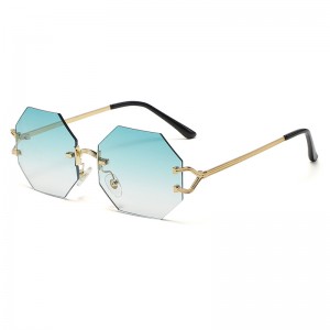 RUISEN’S  Octagonal Diamond Edge-cut Sunglasses S109