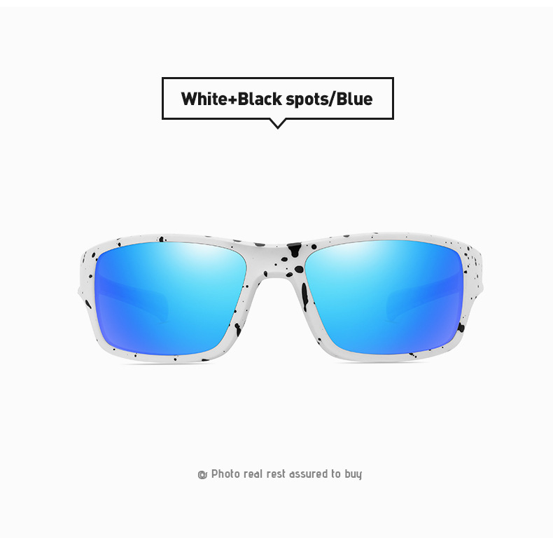 RUISEN'S Sports winddichte, polarisierte, quadratische Outdoor-Reit-Sonnenbrille 3057