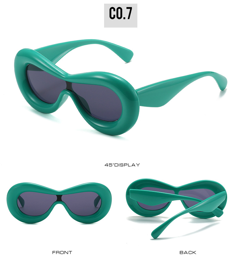 RUISEN'S Modische Retro-Sonnenbrille mit breitem Rand und UV400-Augenschutz