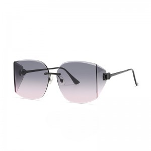 RUISEN'S Gafas de sol curvadas sin marco para mujer 7283