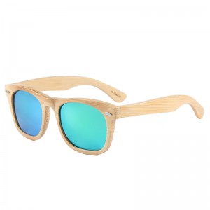 RUSEN'S Lunettes de soleil rétro en bois pour femmes et hommes B2008