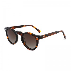 Gafas de sol de acetato de moda con montura redonda de RUISEN 1128S