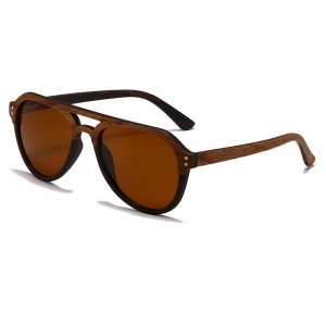 RUISE'S Lunettes de soleil rétro en bois pour hommes 64721