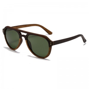 RUISE'S Lunettes de soleil rétro en bois pour hommes 64721