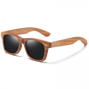 RUISEN'S Lunettes de soleil polarisées en bois clair pour hommes et femmes 8171