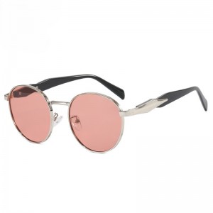 RUISEN’S Oval Frame Metal Sunglasses For Women   PLD-WS