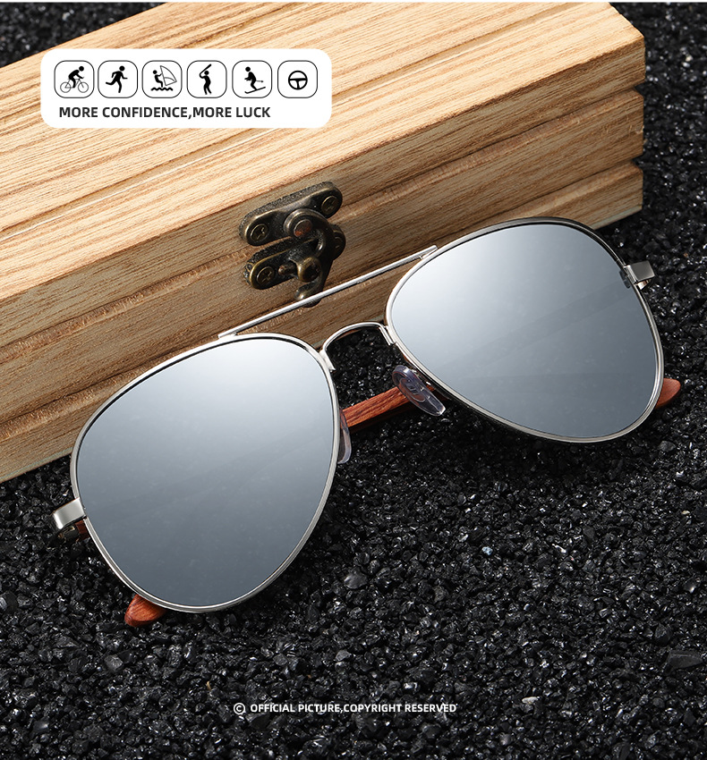 Dettaglio occhiali in legno Ray Ban Sudafrica -2