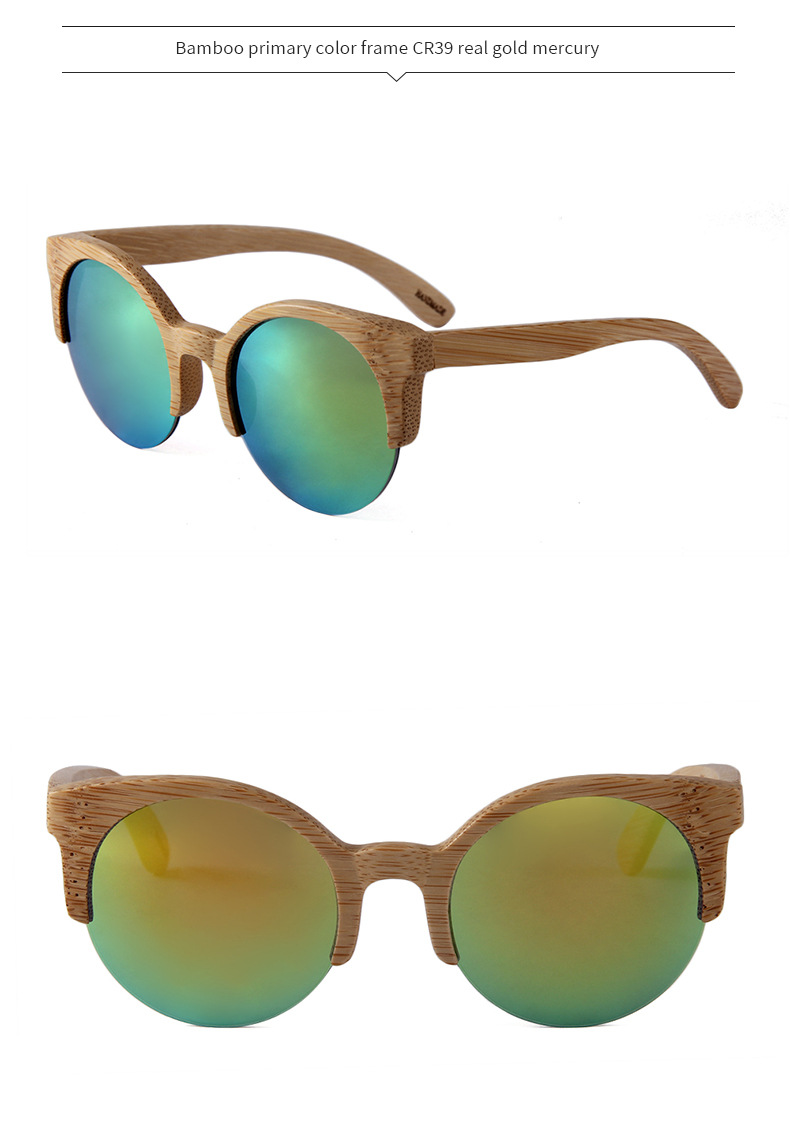 RUISEN'S Gafas de sol de madera para hombre y mujer B2012