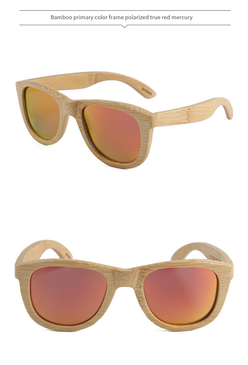 RUISEN'S Gafas de sol retro de madera para hombre y mujer B2018