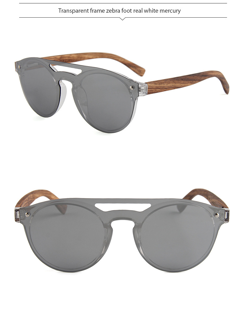 RUISEN'S Retro Fashion Wooden Sunglasses 1506