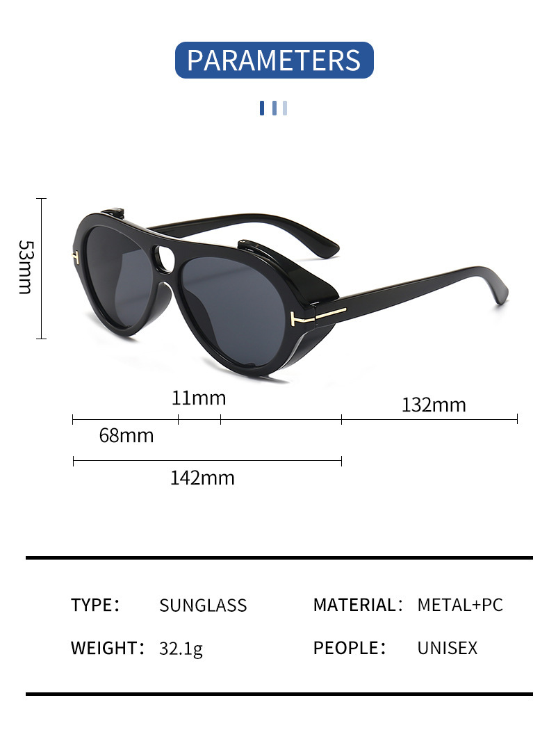 Fashion Trend New Oval Frame Sunglasses  20875-1