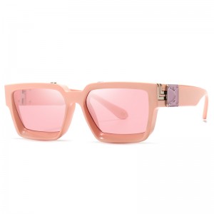 RUSEN'S Lunettes de soleil carrées unisexes haute couture en PC 21165