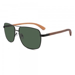 RUISEN’S New Classic Square Frame Wooden Sunglasses RS-1706