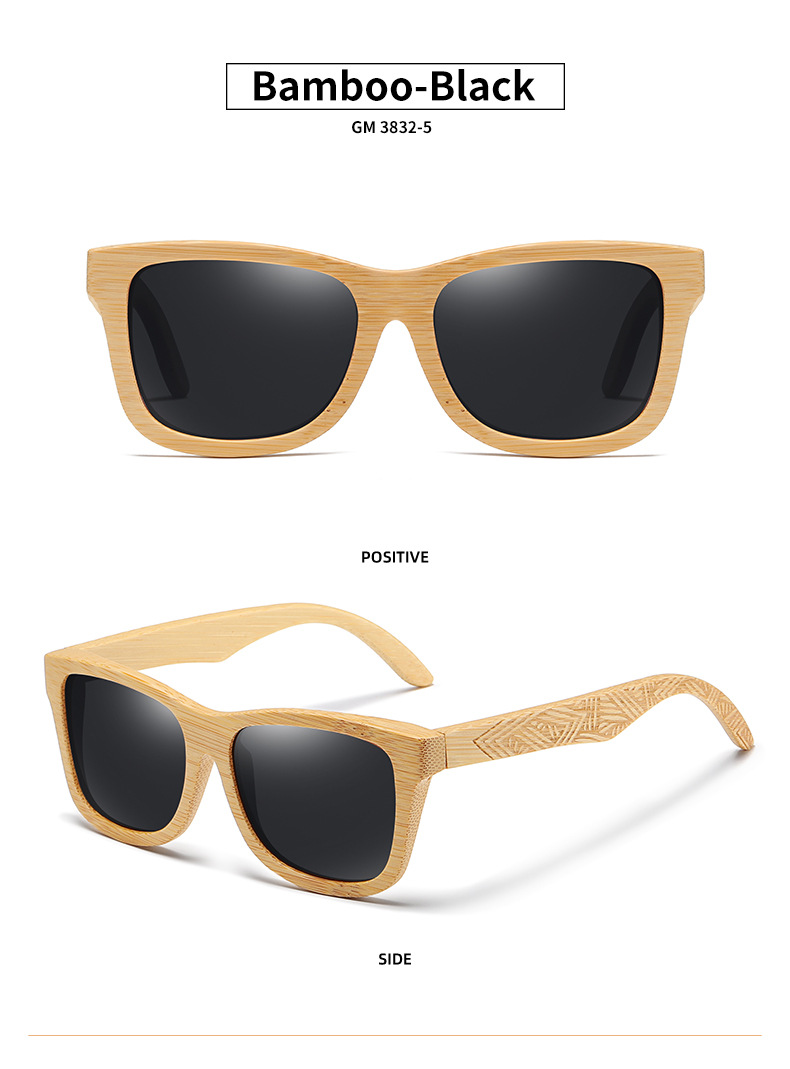 RUISEN'S Retro Wooden Sunglasses for Men and Women 3832