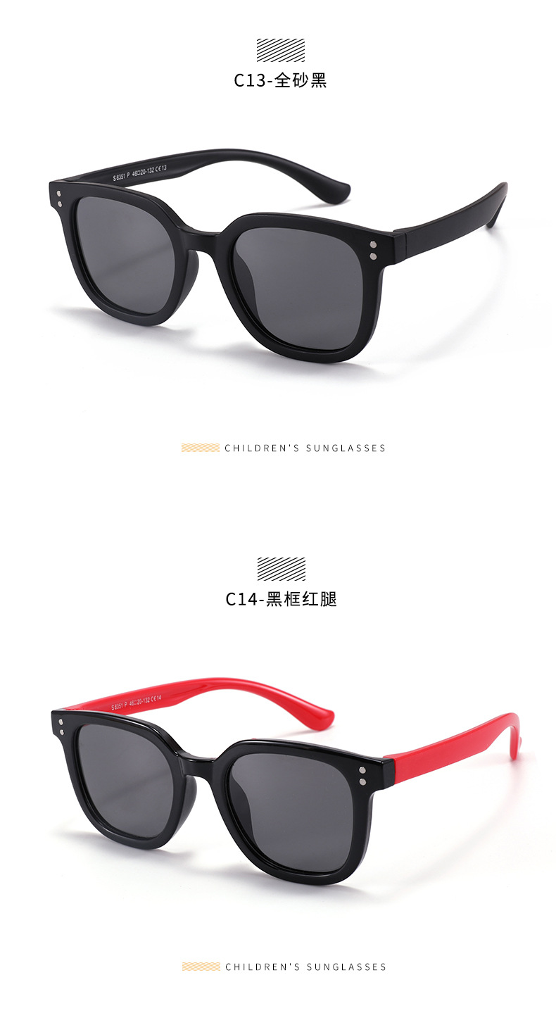 New Children's Polarized Square Sunglasses-9