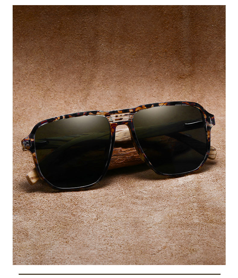 RUISEN'S Men's Fashion Wooden Sunglasses 63732