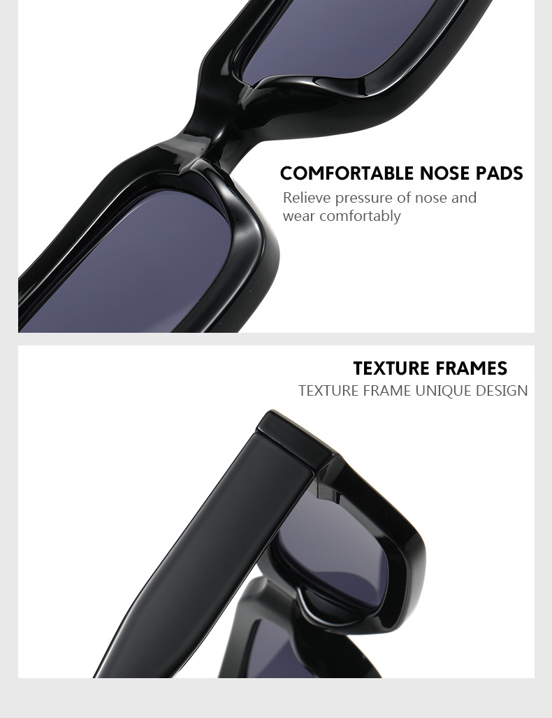 RUISEN Fashion Personality Box Gafas de sol para hombre