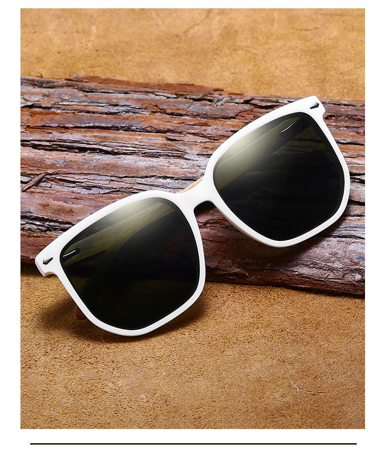 RUISEN'S Gafas de sol de madera estilo retro para hombre 63729