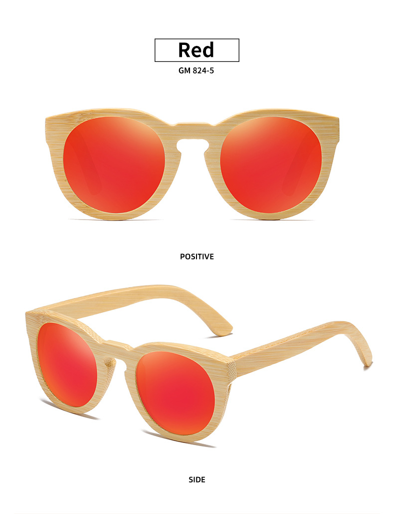 RUISEN'S Gafas de sol de madera ligeras polarizadas a la moda para mujer 824