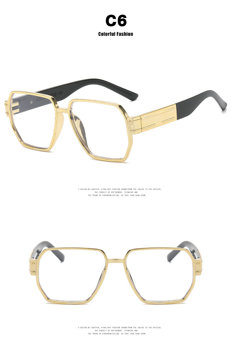 RUISEN’S Trendy Large Frame Polygonal Sunglasses 18130-14