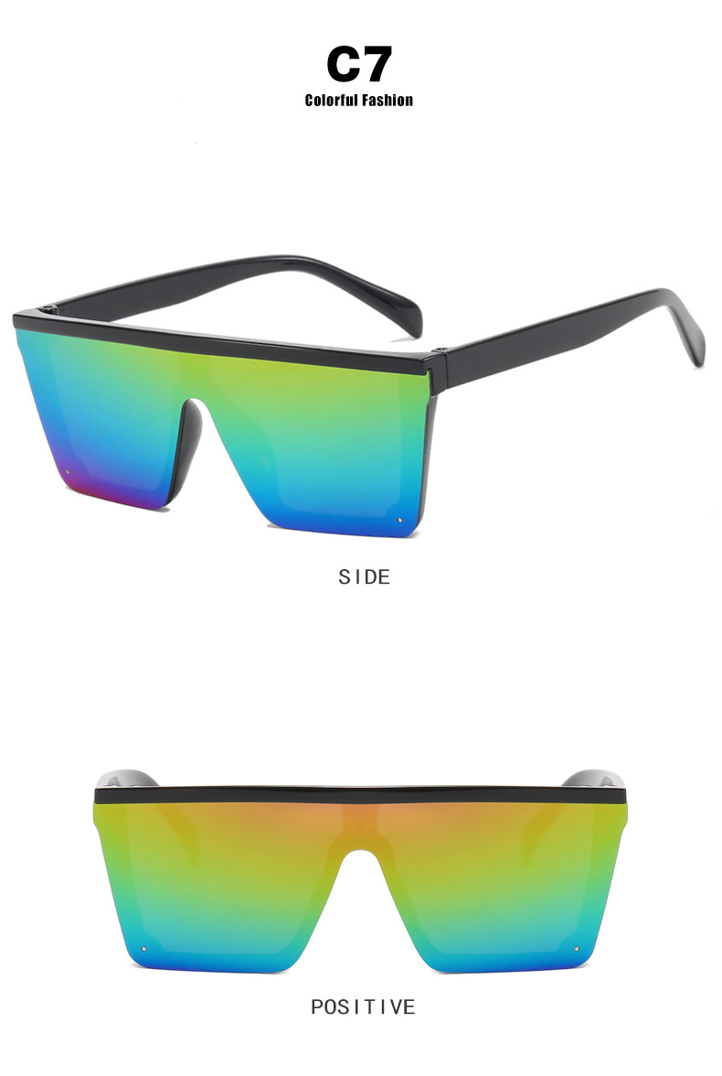 RUISEN'S Lunettes de soleil mode une pièce pour enfants à grandes jantes 6652