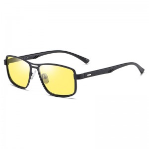 RUISEN'S Vintage Herren-Sonnenbrille mit quadratischem Rahmen 5925