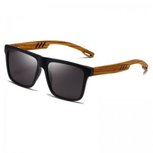 RUISEN'S Lunettes de soleil rétro en bois pour hommes, protection solaire, 63701