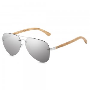 RUISEN'S Lunettes de soleil polarisées en bois de bambou pour homme 5143