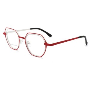 Nueva montura de gafas huecas para miopía con montura, personalidad, luz azul, luz plana, monturas de gafas ópticas euroamericanas para hombres y mujeres QJ5529t