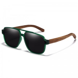 RUISEN'S Gafas de sol retro de madera para hombre 63732