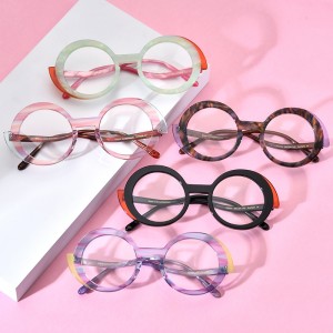 RUISEN’S Custom Vintage Multicolor Round Eyeglass Frames 19354