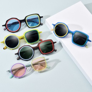 RUISEN'S Custom Colorblocked Irregular Sunglasses 19356T