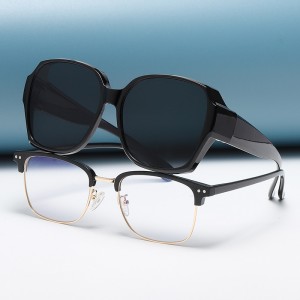 Lunettes de soleil avec lunettes polarisées à clip de protection UV 0089