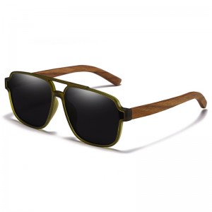 Ruisen's Men's Retro Wooden Sunglasses 63732