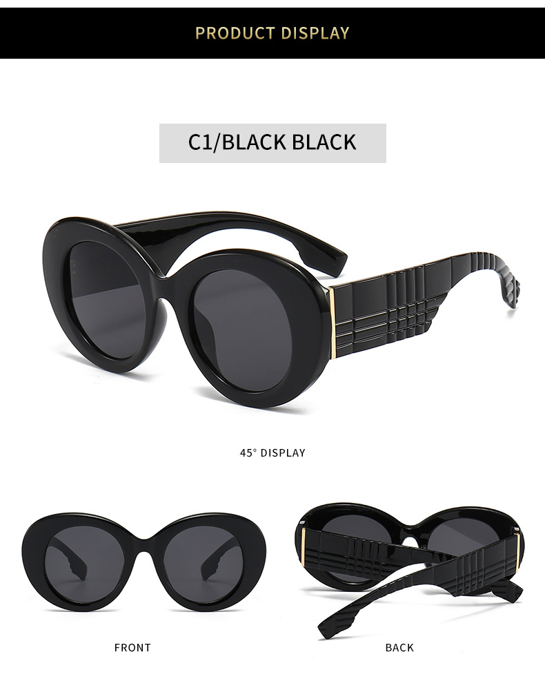 Ruisen viri et mulierum Fashion Fossa Show Retro Sunglasses