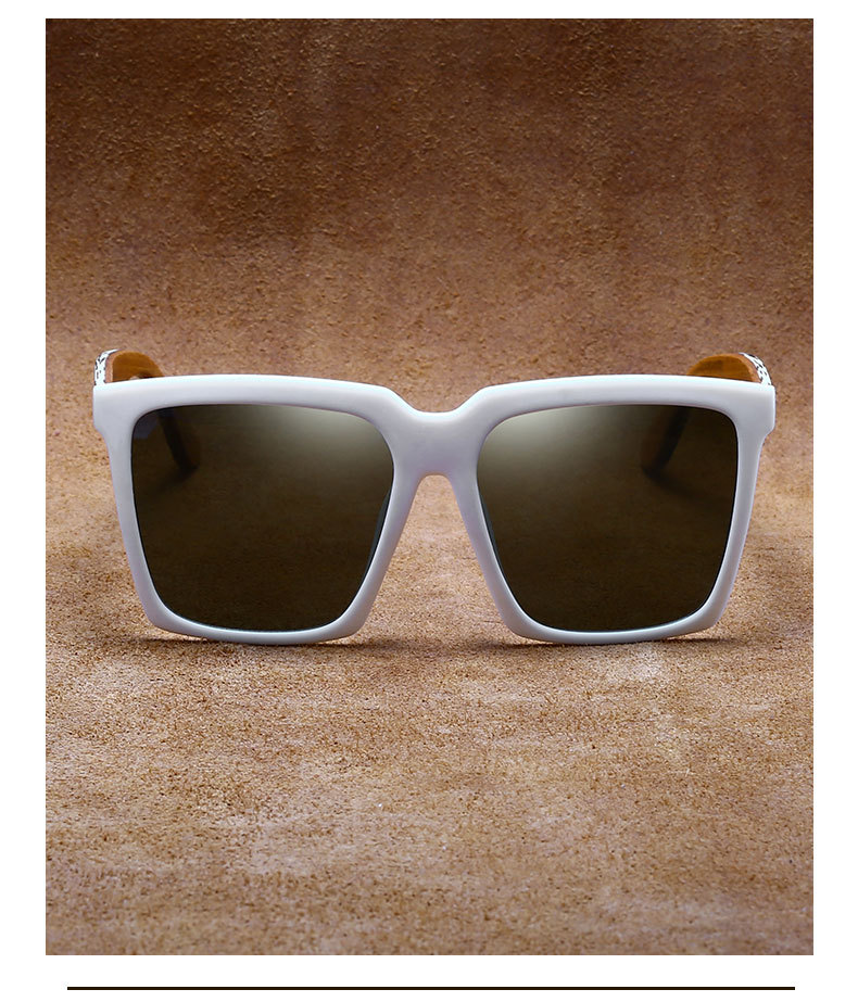 RUISE'S Lunettes de soleil rétro polarisées en bois pour hommes 63739