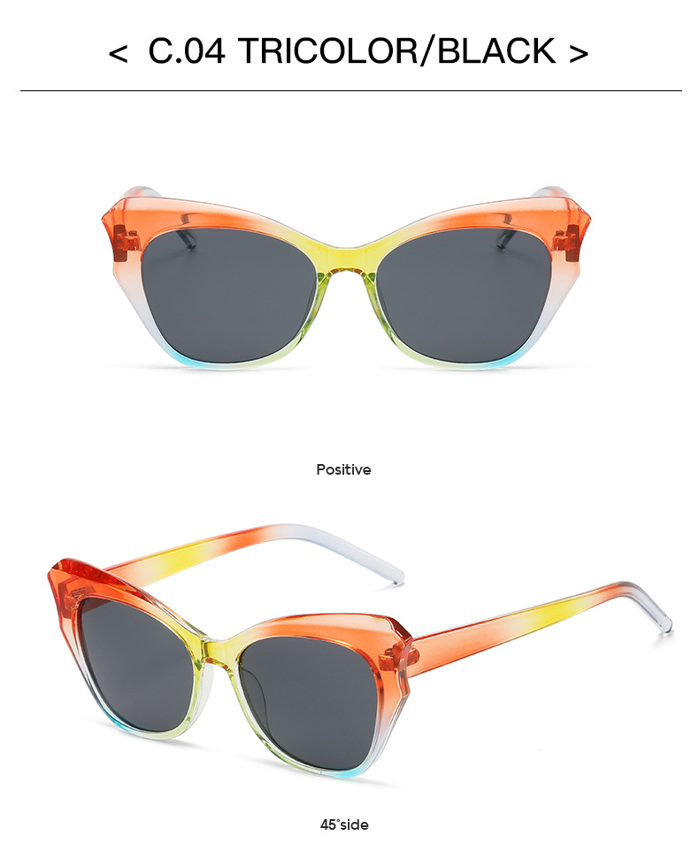  Gradient Polarizer Cat Eye Sunglasses for Women 22017-17