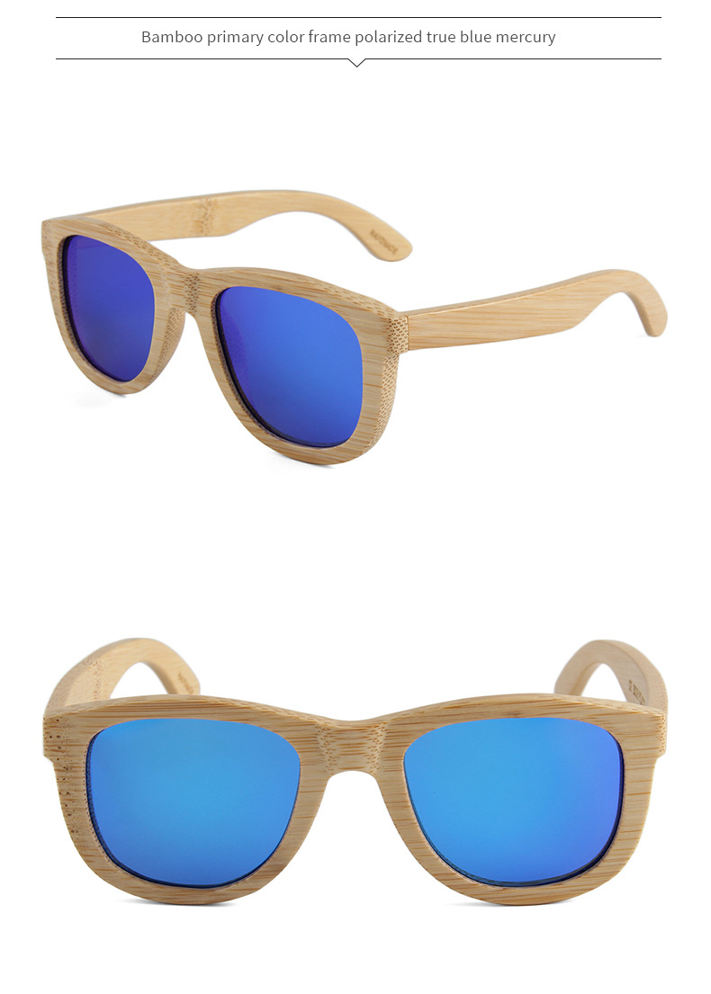 RUISEN'S Gafas de sol retro de madera para hombre y mujer B2018