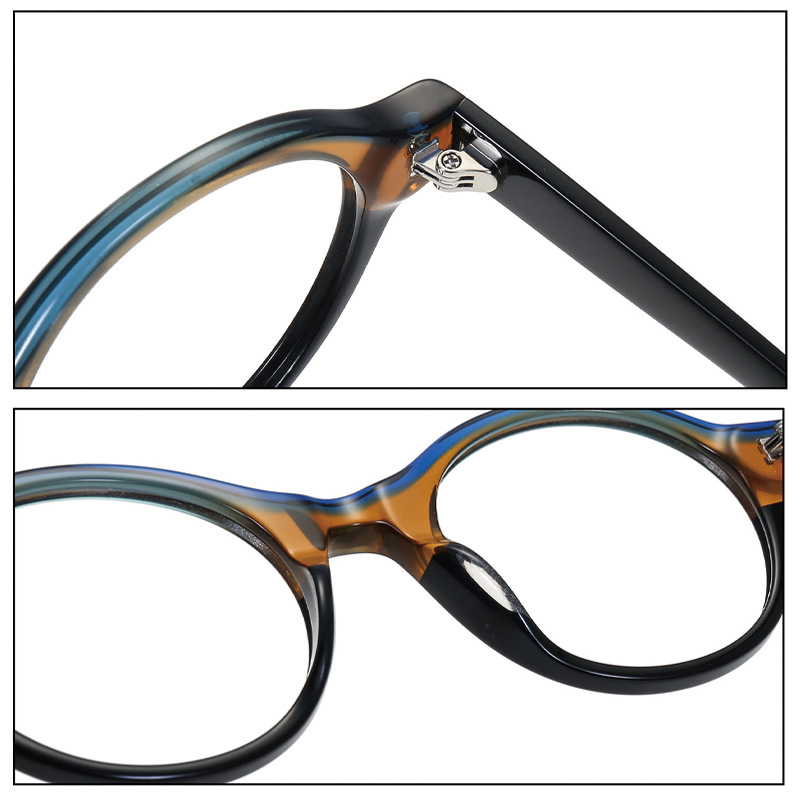 Acetate Small Round Frame Retro Optical Glasses Frame-3