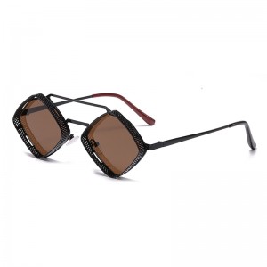 RUISEN'S Gafas de sol unisex con montura en forma de diamante Steampunk de moda