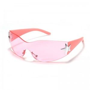 Lunettes de soleil tendance pentagramme pour enfants de RUISE'S, sans monture, pour l'extérieur, DJ503