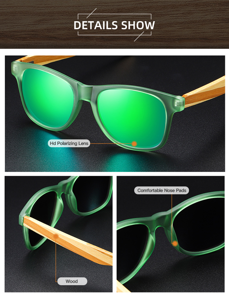 RUISEN'S Wood Sunglasses for Man and Women 5086