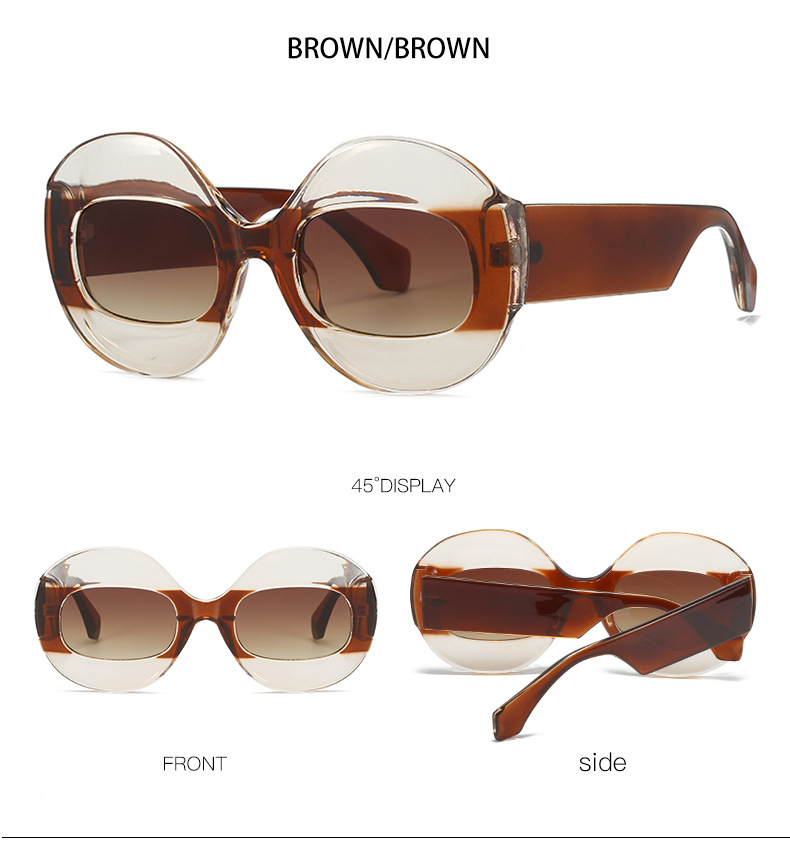 New Fashion Round Frame Men's and Women's Sunglasses