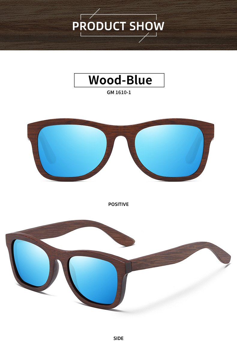 RUISEN'S Polarized Light Wooden Sunglasses For Men and Women 1610