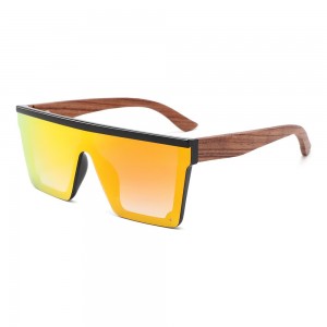 RUISEN'S Ordo RetroWooden Sunglasses pro viris ac mulieribus 1552