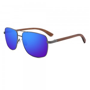 RUISEN'S New Classic Square Frame Wooden Sunglasses RS-1706