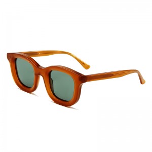 RUISEN'S Ovale, modische Acetat-Sonnenbrille in Jelly-Farbe mit dickem Rahmen, 23SA004