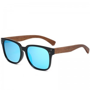 RUISENS'S Gafas de sol TAC polarizadas clásicas de madera unisex 61626